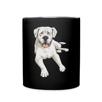 White Labrador Retriever White Lab - Full Colour Mug - black - Front