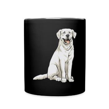 Labrador Retriever blanc Labrador Labrador blanc - Mug uni - noir - Devant