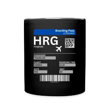 Hurghada Egypt Flight Ticket Holiday Idea - Full Colour Mug - black - Front