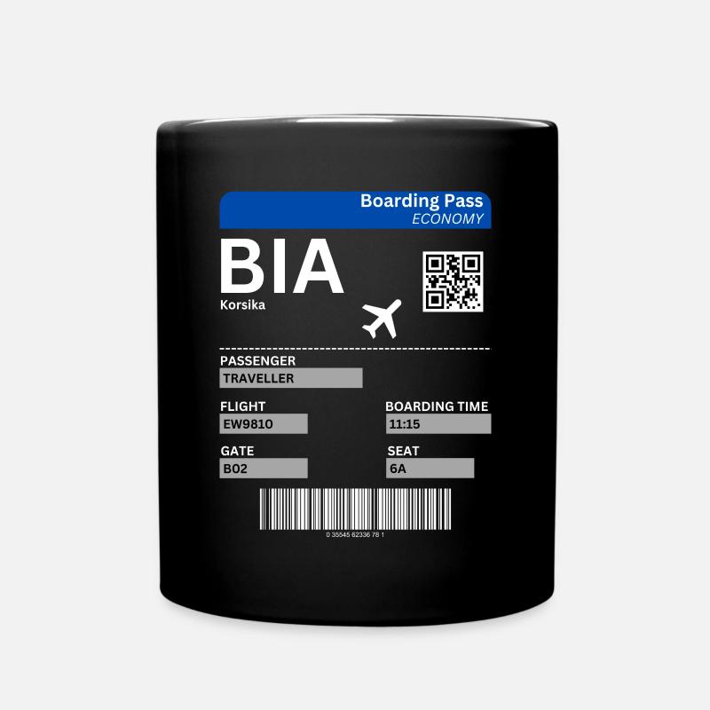 Korsika Frankreich Urlaub Flugticket Idee - Tasse einfarbig - Schwarz