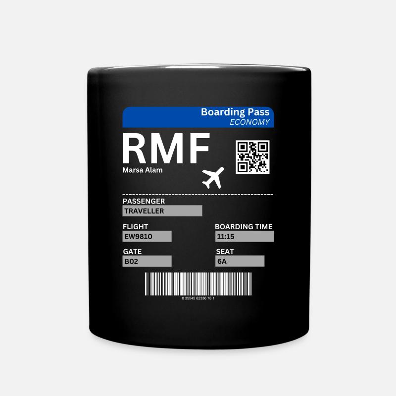 Marsa Alam Egypt Flight Ticket Holiday Idea - Full Colour Mug - black