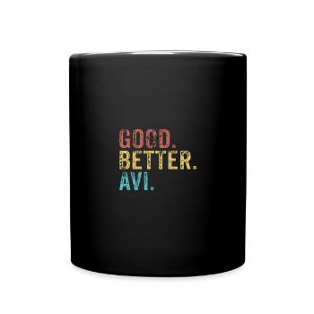 Cool guys are called Avi - Tasse einfarbig - Schwarz - Vorne