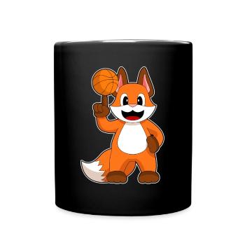 Fox Basketball Player Basketball Sports - Full Colour Mug - black - Front