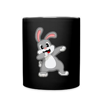 Bunny Hip Hop Dance - Full Colour Mug - black - Front