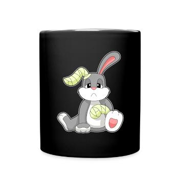 Rabbit Bandage - Full Colour Mug - black - Front