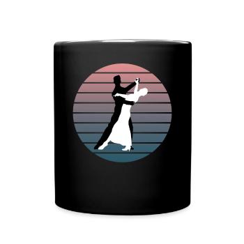 Blanc et noir danse Couple élégance en mouvement cadeau - Mug uni - noir - Devant