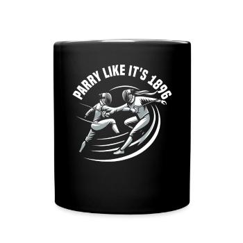 Masque Fencer Sport Design Sur Jeu Sur L’escrime De Combat - Mug uni - noir - Devant