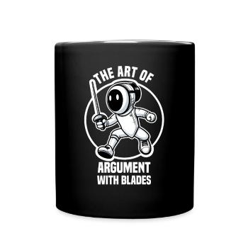 Masque Fencer Sport Design Sur Jeu Sur L’escrime De Combat - Mug uni - noir - Devant