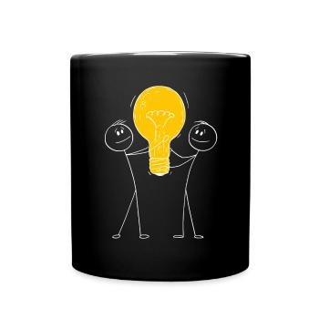 Inner light illuminate the outside - Full Colour Mug - black - Front