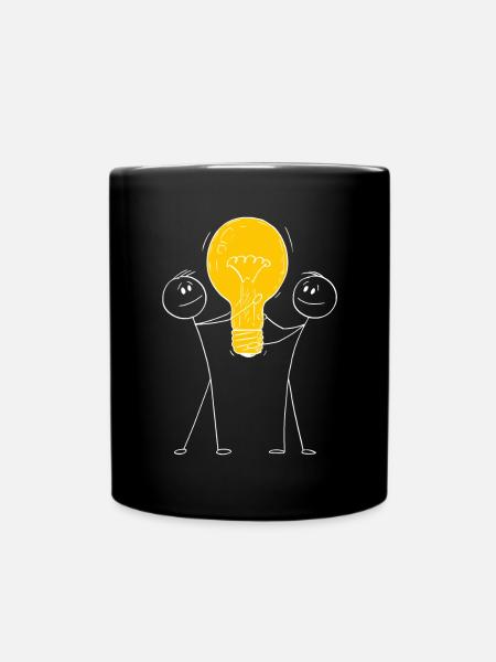 Inner light illuminate the outside - Full Colour Mug - black