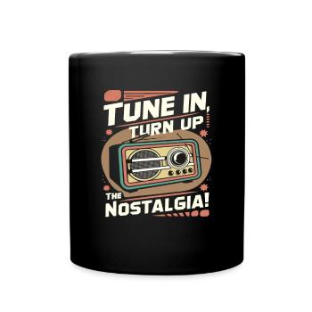 Tune In, Turn Up the Nostalgia with Vintage Radio - Tasse einfarbig - Schwarz - Vorne