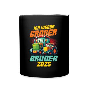 Annoncer la progéniture | Je serai un grand frère en 2025 - Mug uni - noir - Devant