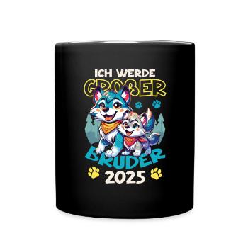 Annoncer la progéniture | Je serai un grand frère en 2025 - Mug uni - noir - Devant