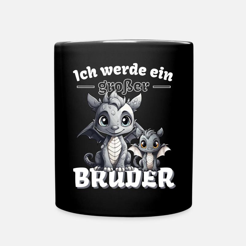 Nachwuchs Verkünden | Ich Werde Großer Bruder 2025 - Tasse einfarbig - Schwarz