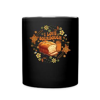 Sourdough Whisperer Bakery Bakers Retro Outfit - Tasse einfarbig - Schwarz - Vorne