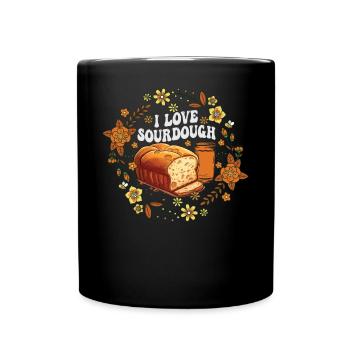 Couronne de fleurs Pain au levain - Mug uni - noir - Devant