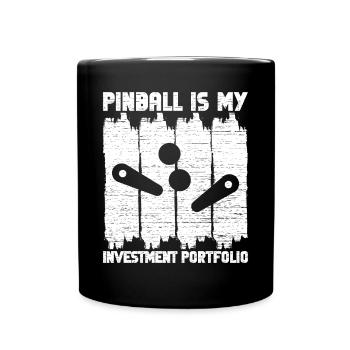 Pinball Is My Investment Portfolio Pinball Machine - Full Colour Mug - black - Front