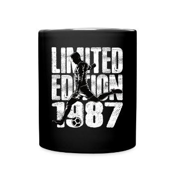 Limited Edition 1987 Limited Edition Fußball - Tasse einfarbig - Schwarz - Vorne