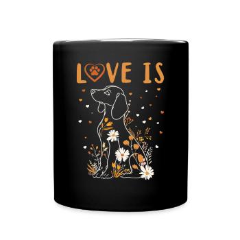 Dachshund Doxie Wiener Dog Breed Love Is - Tasse einfarbig - Schwarz - Vorne