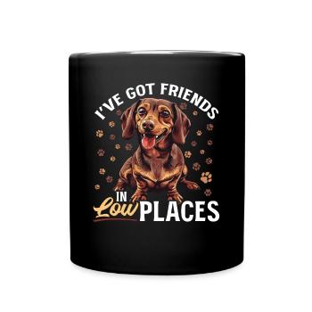 Dachshund Doxie Wiener Dog Breed I´ve Got Friends - Tasse einfarbig - Schwarz - Vorne