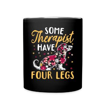 Dachshund Doxie Wiener Dog Breed Some Therapists - Tasse einfarbig - Schwarz - Vorne
