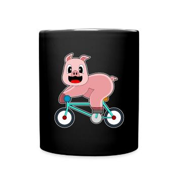 Vélo de cochon - Mug uni - noir - Devant