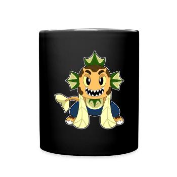 Poisson Monstre d’Halloween - Mug uni - noir - Devant