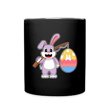 Pêche de Pâques au lapin - Mug uni - noir - Devant