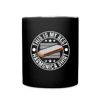 This Is My Best Harmonica Shirt Harmonica Mouth Or - Tasse einfarbig - Schwarz - Vorne