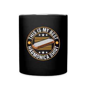 This Is My Best Harmonica Shirt Harmonica Musical - Full Colour Mug - black - Front