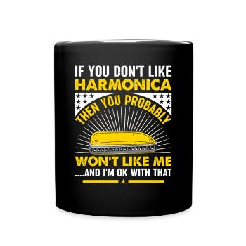 Harmonica Musiciain Harmonica Player Harmonica Lov - Tasse einfarbig - Schwarz - Vorne
