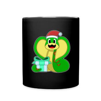 Forfait de Noël serpent - Mug uni - noir - Devant