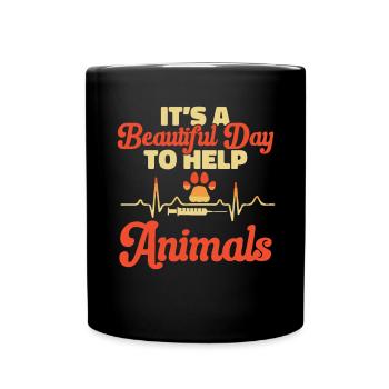 Vet Tech Veterinary Veterinary Technician - Full Colour Mug - black - Front