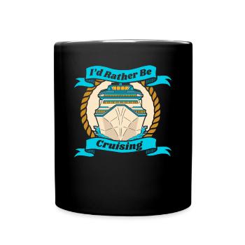 Je préfère être en croisière vacances - Mug uni - noir - Devant