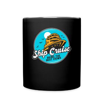 Croisière en bateau Apportez les meilleures vues Bateau de croisière - Mug uni - noir - Devant