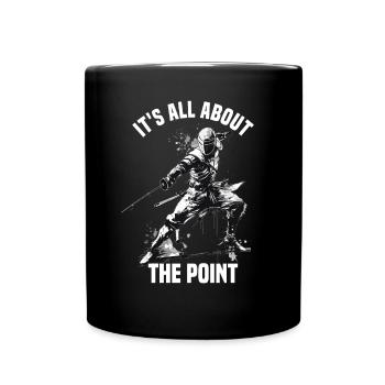 Masque Fencer Sport Design Sur Jeu Sur L’escrime De Combat - Mug uni - noir - Devant