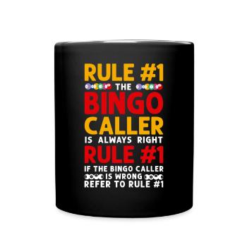Règle du joueur de bingo #1 Le bingo - Mug uni - noir - Devant