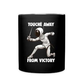 Masque Fencer Sport Design Sur Jeu Sur L’escrime De Combat - Mug uni - noir - Devant