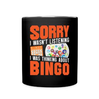 Bingo Player Sorry I Wasn't - Tasse einfarbig - Schwarz - Vorne