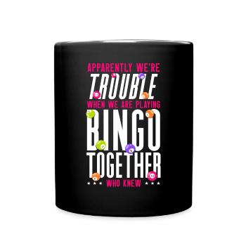 Bingo Player Friends Besties - Tasse einfarbig - Schwarz - Vorne