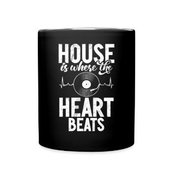 House Music, EDM, Rave, DJ, Electro, Deep House, Amoureux - Mug uni - noir - Devant