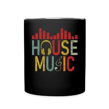 House Music, EDM, Rave, DJ, Electro, Deep House, Amoureux - Mug uni - noir - Devant