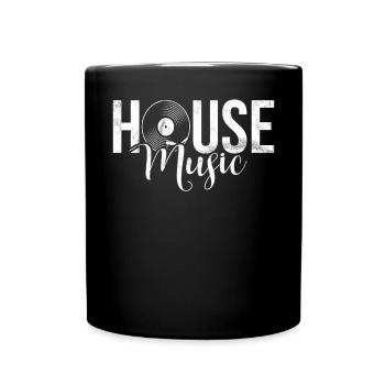 House Music, EDM, Rave, DJ, Electro, Deep House, Amoureux - Mug uni - noir - Devant