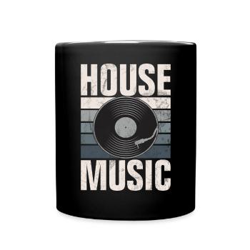 House Music, EDM, Rave, DJ, Electro, Deep House, Amoureux - Mug uni - noir - Devant