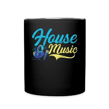 House Music, EDM, Rave, DJ, Electro, Deep House, Amoureux - Mug uni - noir - Devant
