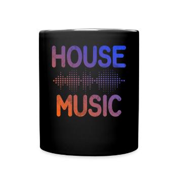 House Music, EDM, Rave, DJ, Electro, Deep House, Amoureux - Mug uni - noir - Devant