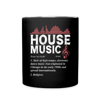 House Music, EDM, Rave, DJ, Electro, Deep House, Amoureux - Mug uni - noir - Devant