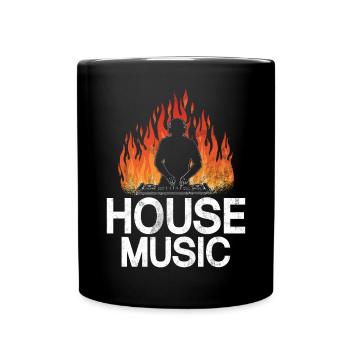 House Music, EDM, Rave, DJ, Electro, Deep House, Amoureux - Mug uni - noir - Devant