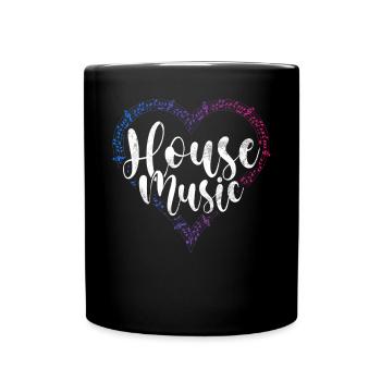 House Music, EDM, Rave, DJ, Electro, Deep House, Amoureux - Mug uni - noir - Devant