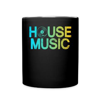 House Music EDM Rave DJ Electro Deep House Lover - Mug uni - noir - Devant